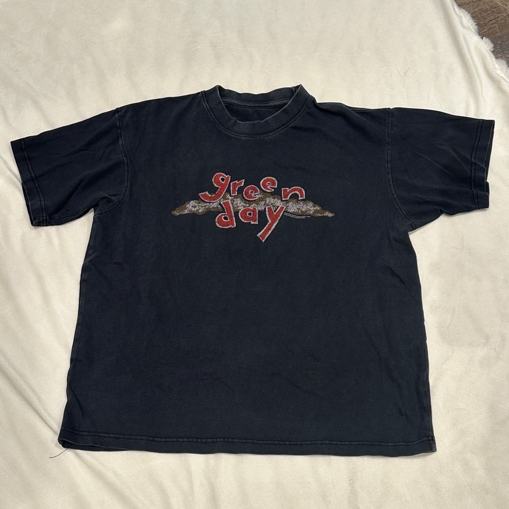 Green Day Dookie ‘94 Rock Roll Repeat Tee Black Size Large